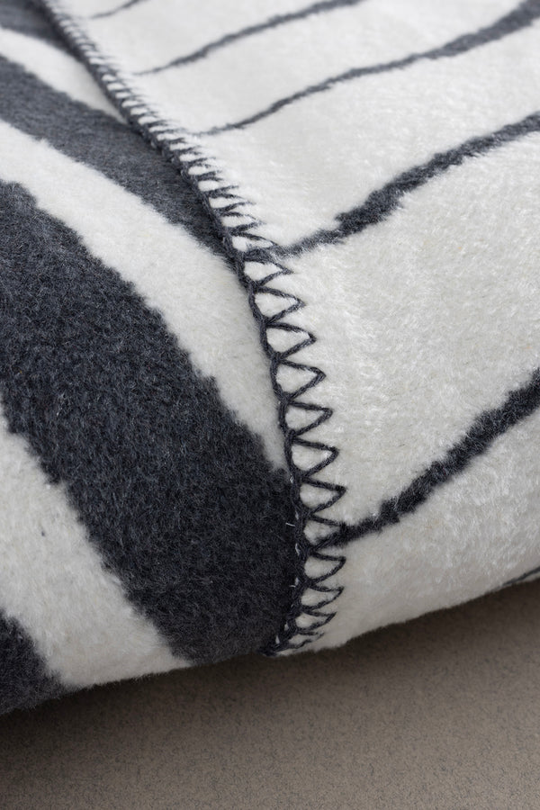 Twin Battaniye Soft Pamuklu Çift Kişilik Battaniye Antrasit Krem 200 x 220 5038A