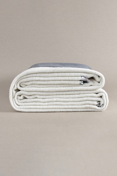 Twin Battaniye Soft Pamuklu Tek Kişilik Battaniye Antrasit Krem 150 x 200 5014A