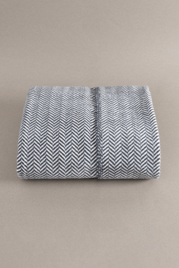 Twin Battaniye Soft Pamuklu Tek Kişilik Battaniye Antrasit Krem 150 x 200 5018A