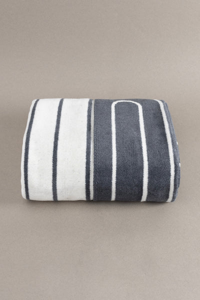 Twin Battaniye Soft Pamuklu Tek Kişilik Battaniye Antrasit Krem 150 x 200 5026A