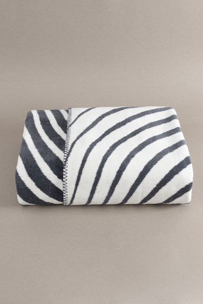 Twin Battaniye Soft Pamuklu Tek Kişilik Battaniye Antrasit Krem 150 x 200 5034A