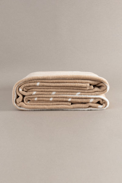 Twin Battaniye Soft Pamuklu Tek Kişilik Battaniye Kahve Krem 150 x 200 5024A