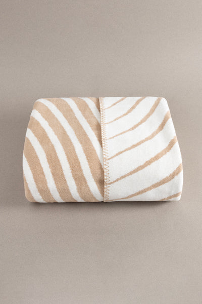 Twin Battaniye Soft Pamuklu Tek Kişilik Battaniye Kahve Krem 150 x 200 5032A