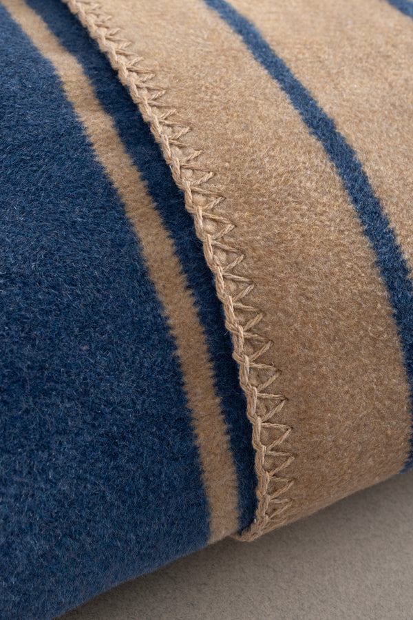 Twin Battaniye Soft Pamuklu Tek Kişilik Battaniye Kahve Mavi 150 x 200 5025A