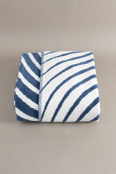 Twin Battaniye Soft Pamuklu Tek Kişilik Battaniye Mavi Krem 150 x 200 5031A