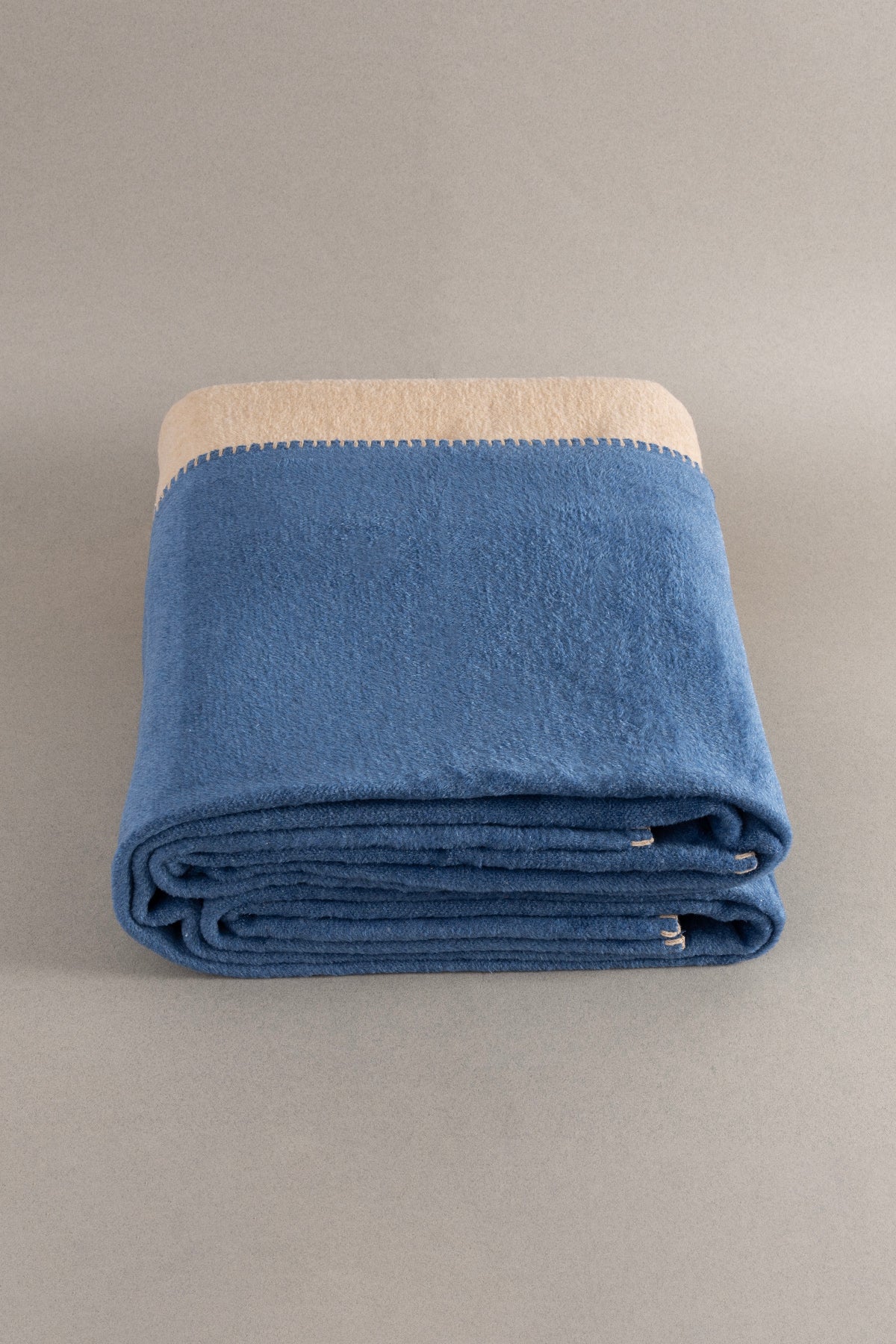 Twin Soft Pamuklu Çift Kişilik Battaniye Kahve Mavi 200 x 220 5012A