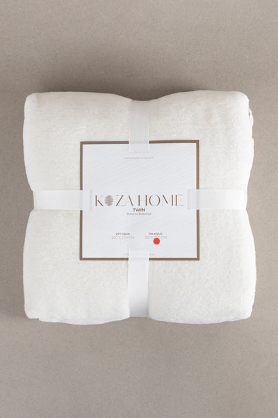 Twin Soft Pamuklu Tek Kişilik Battaniye Kahve Krem 150 x 200 5006A