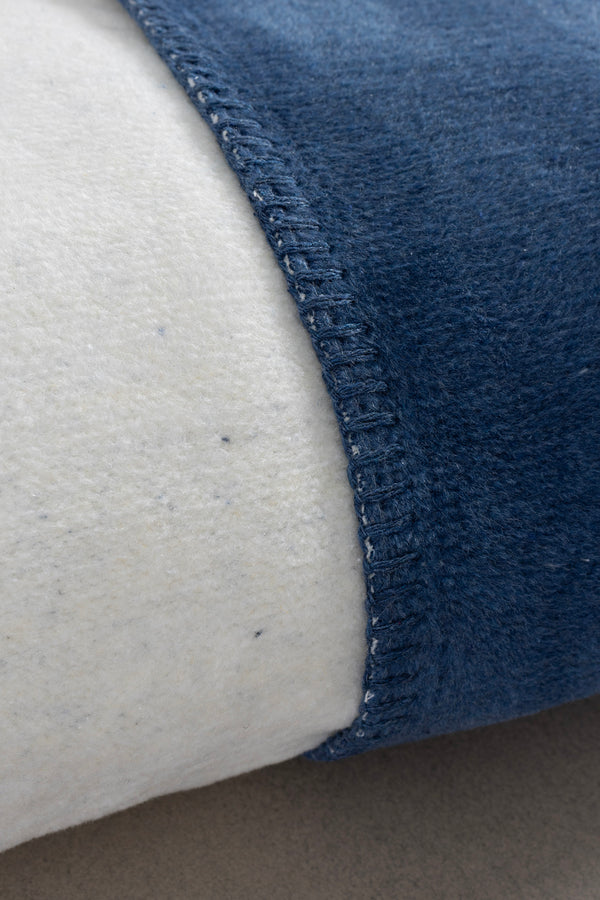 Twin Soft Pamuklu Tek Kişilik Battaniye Mavi Krem 150 x 200 5005A