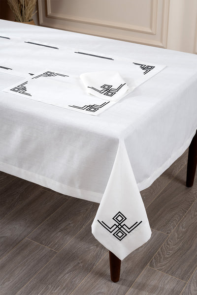 Valeri Siyah Nakışlı 2 Li Peçete 40X40 2561