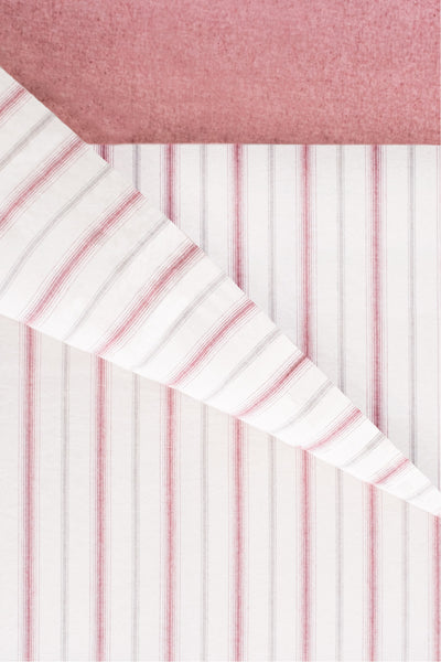 Viento Nevresim Takımı Pamuk Bordo Kahve Çizgili Çift Kişilik 200x220 9522A