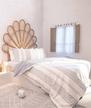 Viento Nevresim Takımı Pamuk Gri Antrasit Çizgili Antrasit Çift Kişilik 200x220 9504A