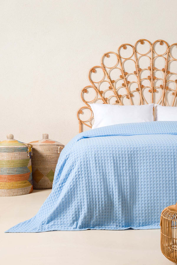 Viva %100 Pamuk Mavi Pike 200x220 2602