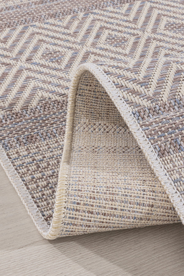 Vivaldi Kahve Mavi Modern Halı A0057A