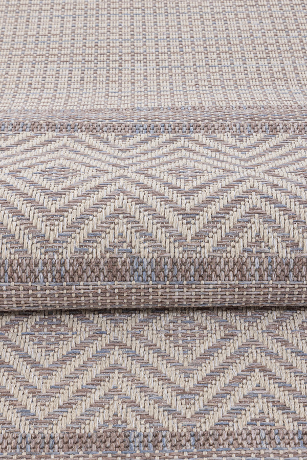 Vivaldi Kahve Mavi Modern Halı A0057A