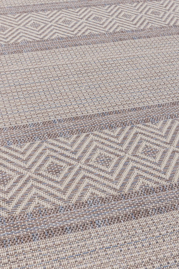 Vivaldi Kahve Mavi Modern Halı A0057A