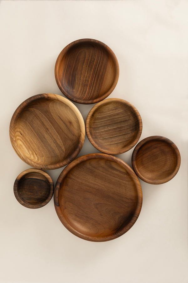 Walnut 6'Lı Doğal Ceviz Kase Takımı 1293