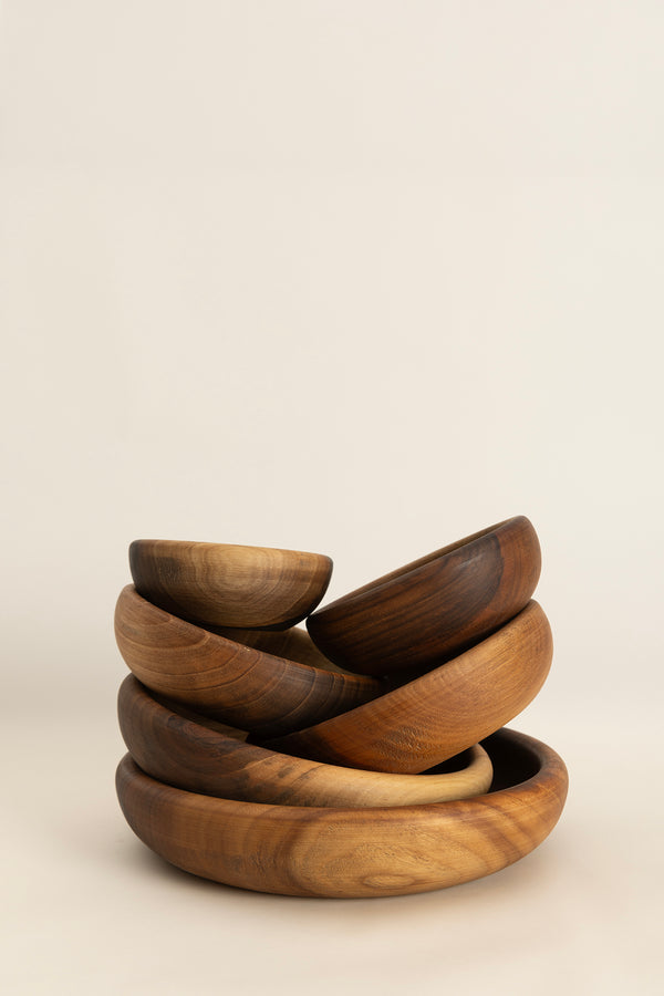 Walnut 6'Lı Doğal Ceviz Kase Takımı 1293