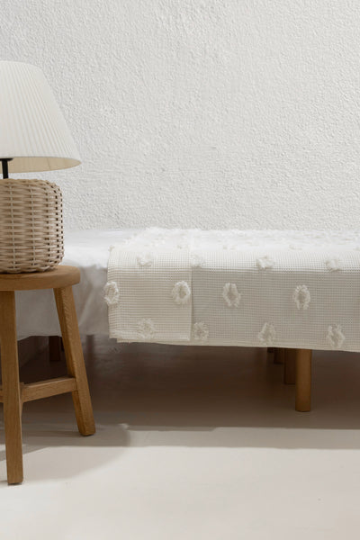 Wanda Krem Çift Kişilik Pike 220x240 5025