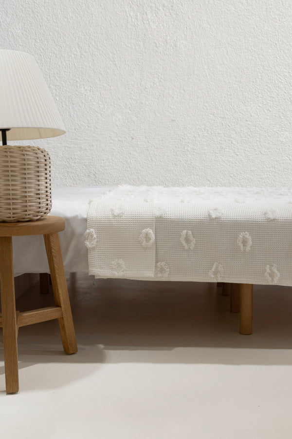 Wanda Krem Çift Kişilik Pike 220x240 5025