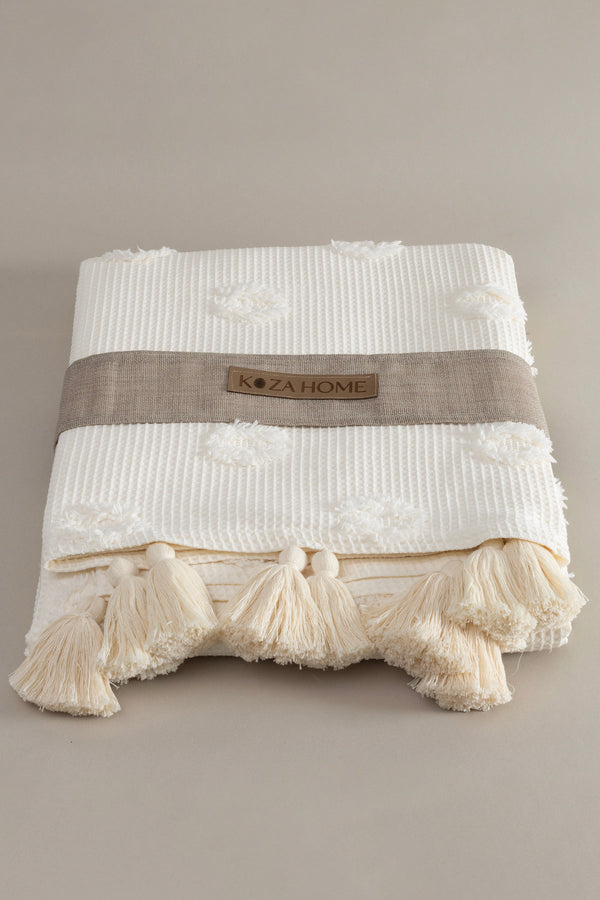 Wanda Krem Çift Kişilik Pike 220x240 5025