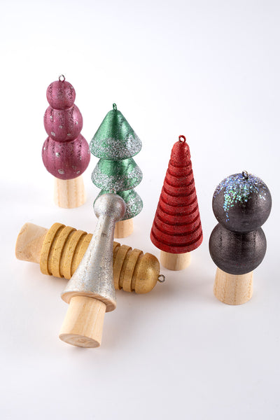 Wood Ahşap Ağaç Süsü 6 Lı  21050