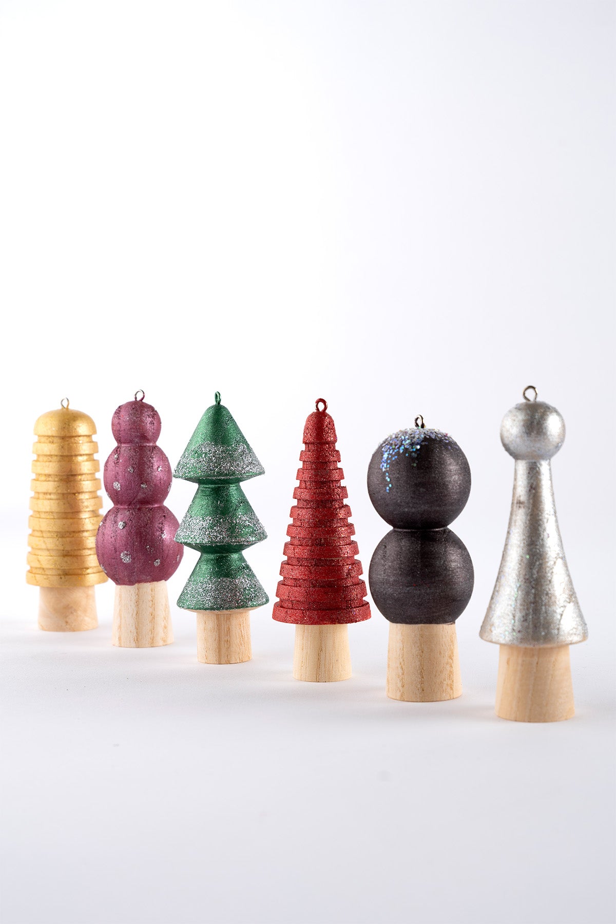 Wood Ahşap Ağaç Süsü 6 Lı  21050