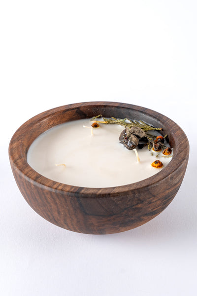 Wood Ahşap Yeni Yıl Mum 15 cm 21051