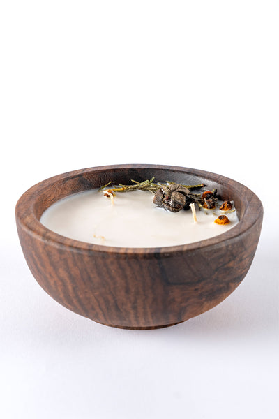 Wood Ahşap Yeni Yıl Mum 15 cm 21051