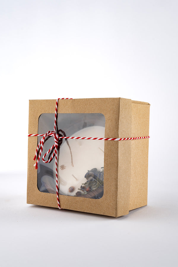 Wood Ahşap Yeni Yıl Mum 15 cm 21051