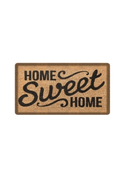 Dekoratif Home Sweet Home Kahverengi Kapı Önü Paspası 462704 - Koza Home (1)