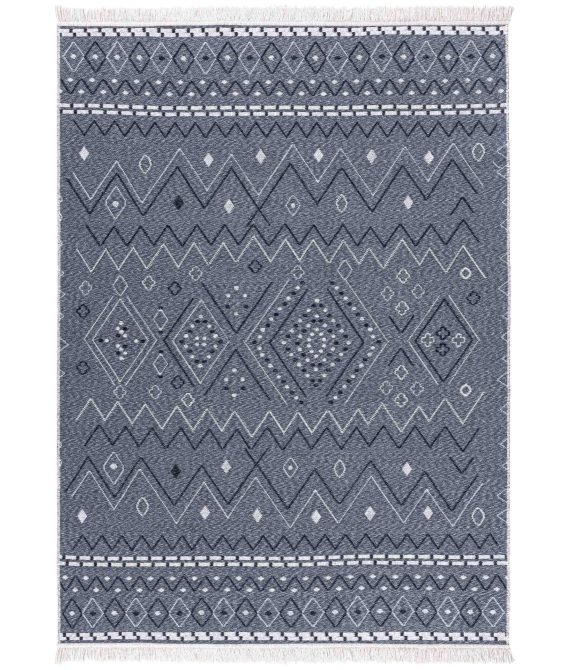 Duo Krem Gri Çift Taraflı Yıkanabilir Dokuma Kilim 24247A - 2