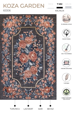 Koza Garden Multi Halı Kilim Balkon Teras Bahçe Salon Koridor Makine Halısı 65306 - Koza Halı (1)