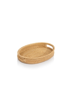 Meander Dekoratif El Yapımı Rattan Çok Amaçlı Tepsi 28 cm 8978 - Koza Home (1)