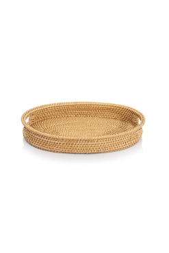 Meander Dekoratif El Yapımı Rattan Çok Amaçlı Tepsi 32cm 8977 - Koza Home