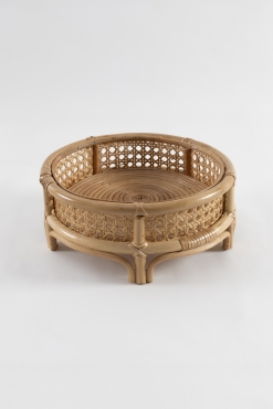 Meander Doğal Hazeranlı Rattan Tepsi 30x12cm 9690 - Koza Home