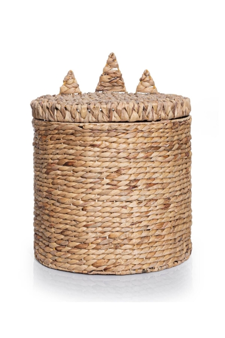 Meander El Örgü Rattan Dekoratif Çok Amaçlı Prenses Sepet 40x50cm 8821 - 4