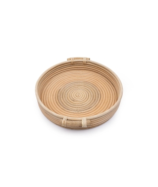 Meander El Yapımı Rattan Çok Amaçlı Kulplu Tepsi 30cm 8966 - Koza Home