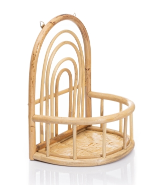 Meander El Yapımı Rattan Duvar Rafı 37x30x22cm 8896 - Koza Home