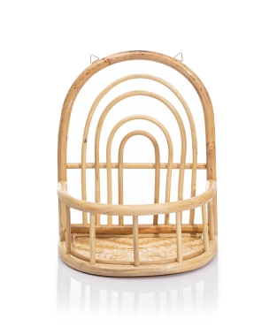 Meander El Yapımı Rattan Duvar Rafı 37x30x22cm 8896 - Koza Home (1)