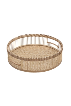 Meander Natural Bambu Tepsi 40x9cm 8814 - Koza Home