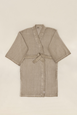 Raw Pamuk Vizon Sabahlık Kimono S-M 1518A - Koza Home